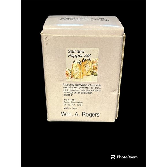 New In Box Calla Lily Salt & Pepper Set (53 6020) - Picture 2 of 5